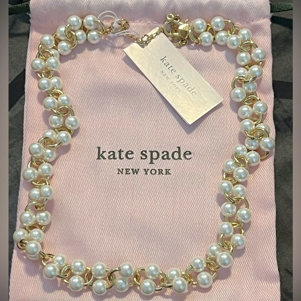NWT Kate Spade Authentic New York White Multi Nouveau Pearls Necklace